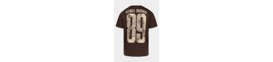T-shirt Pitbull West coast Nine Dog ciemna czekolada