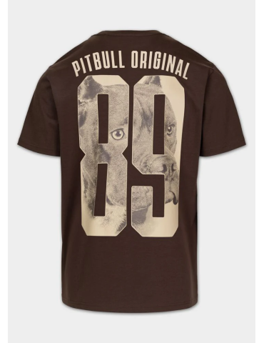T-shirt Pitbull West coast Nine Dog ciemna czekolada