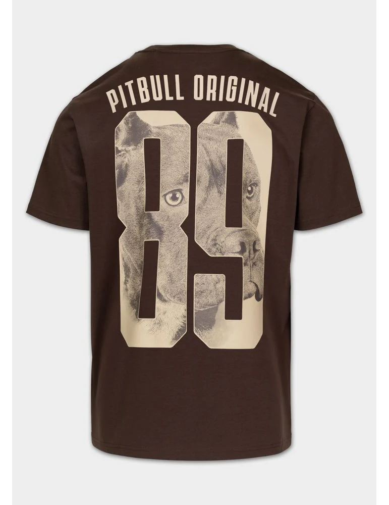 T-shirt Pitbull West coast Nine Dog ciemna czekolada