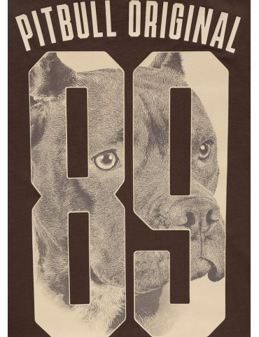T-shirt Pitbull West coast Nine Dog ciemna czekolada