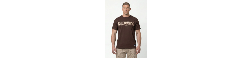 T-shirt Pitbull West coast Nine Dog ciemna czekolada