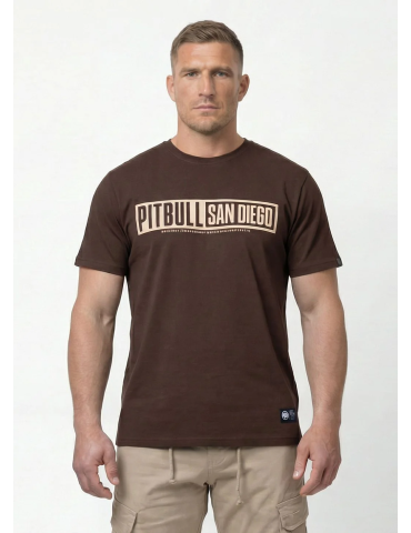T-shirt Pitbull West coast Nine Dog ciemna czekolada