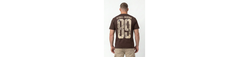 T-shirt Pitbull West coast Nine Dog ciemna czekolada