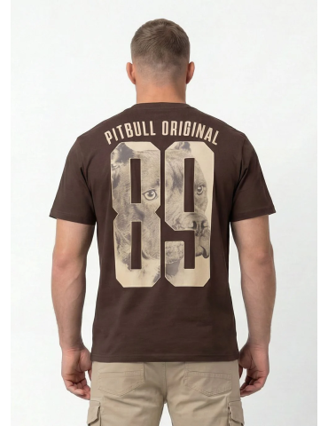 T-shirt Pitbull West coast Nine Dog ciemna czekolada