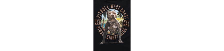 T-shirt Pitbull West Coast Beach Girl czarny