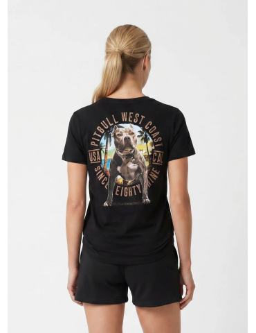 T-shirt Pitbull West Coast Beach Girl czarny