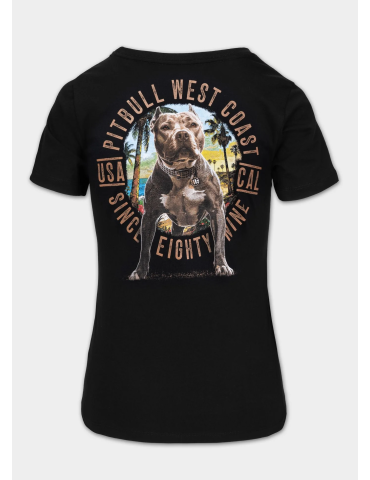 T-shirt Pitbull West Coast Beach Girl czarny