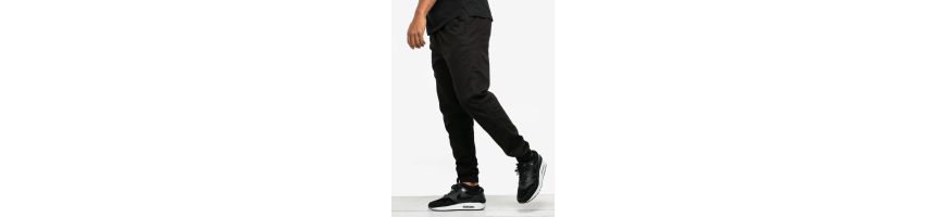 Joggery Jigga Wear Crown Stitch materiałowe czarne