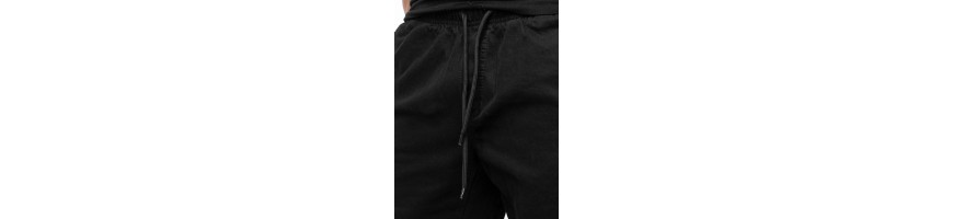 Joggery Jigga Wear Crown Stitch materiałowe czarne