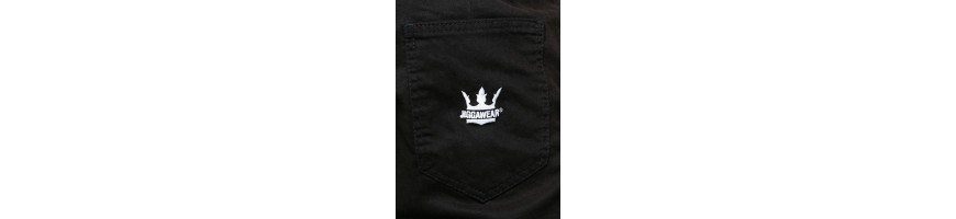 Joggery Jigga Wear Crown Stitch materiałowe czarne