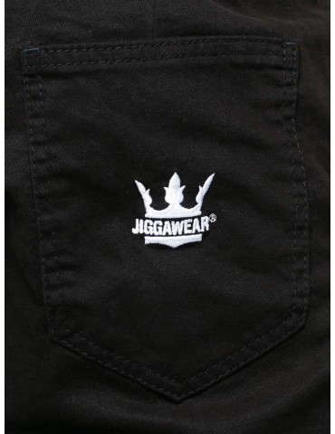 Joggery Jigga Wear Crown Stitch materiałowe czarne