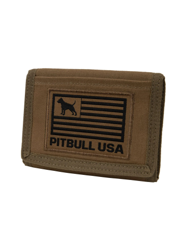 Portfel Pitbull West Coast Canvas USA parciany brązwy