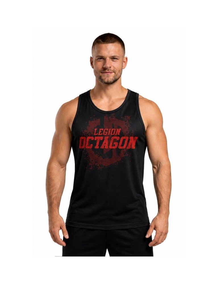 Tank Top Octagon Grunge czerwono/czarna