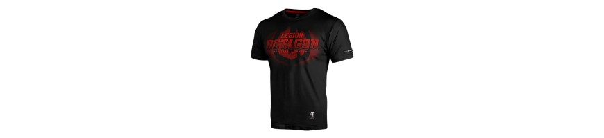 T-shirt Octagon Conquest czerwono/czarny