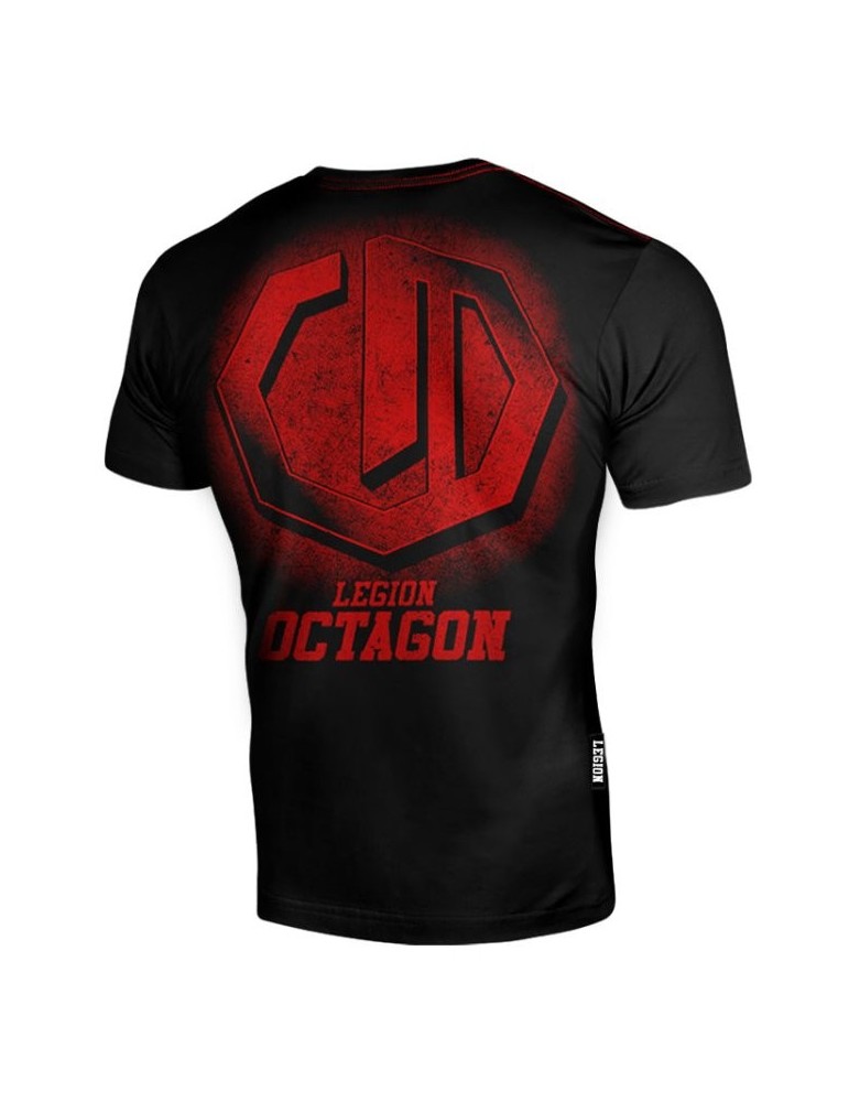 T-shirt Octagon Conquest czerwono/czarny