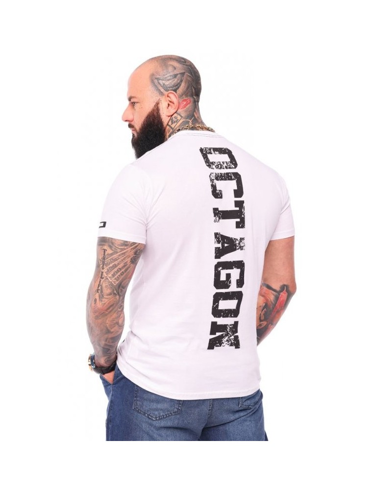T-shirt  Octagon Fight Wear męski biały