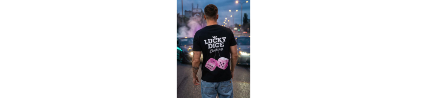 T-shirt Lucky Dice Truck czarny