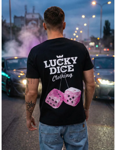 T-shirt Lucky Dice Truck czarny
