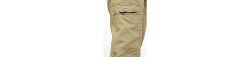 Joggery Jigga Wear Bojówki Ze Ściągaczem Jasne Beżowe Crown Ripstop Cargo