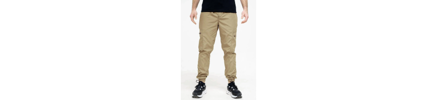 Joggery Jigga Wear Bojówki Ze Ściągaczem Jasne Beżowe Crown Ripstop Cargo