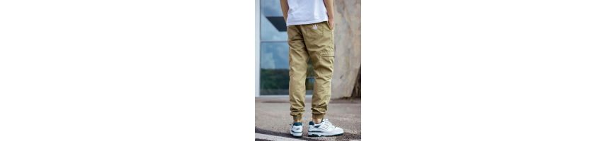 Joggery Jigga Wear Bojówki Ze Ściągaczem Jasne Beżowe Crown Ripstop Cargo