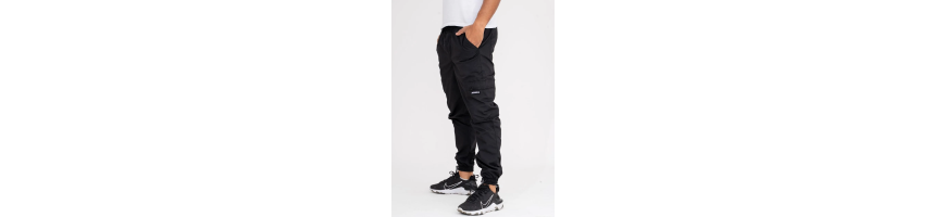 Joggery Jigga Wear Bojówki Stripe Ripstop czarne