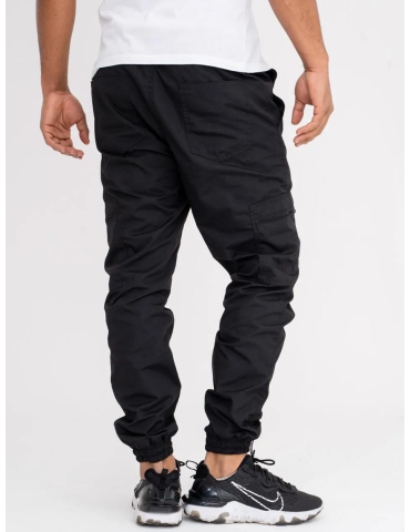 Joggery Jigga Wear Bojówki Stripe Ripstop czarne