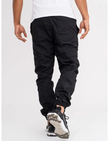 Joggery Jigga Wear Bojówki Stripe Ripstop czarne