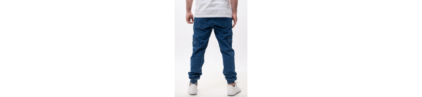 Joggery Jigga Wear Bojówki Stripe Zip Cargo jeans