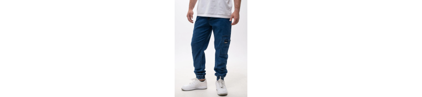 Joggery Jigga Wear Bojówki Stripe Zip Cargo jeans