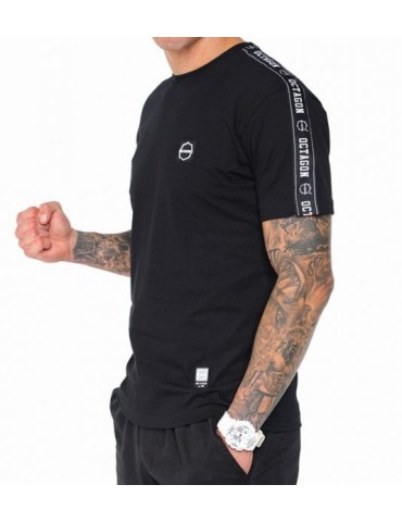 T-shirt Octagon Stripe czarna/biała
