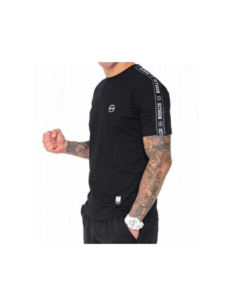 T-shirt Octagon Stripe czarna/biała
