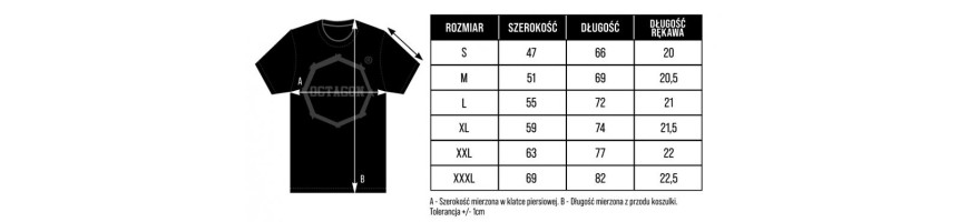 T-shirt Octagon Stripe czarna/biała