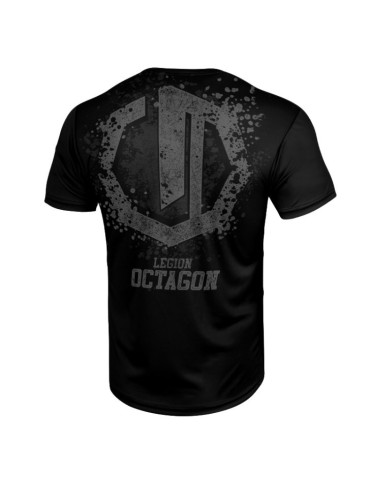 T-shirt Octagon Grunge sportowy czarny