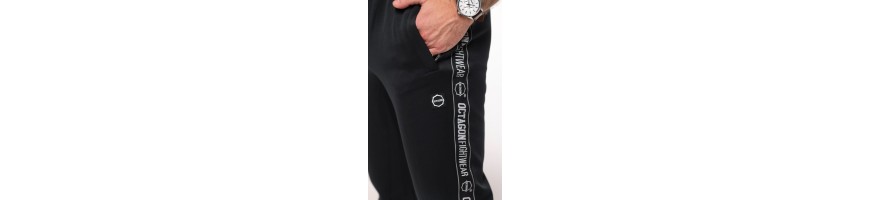 Spodnie dresowe Octagon UTAH Stripe czarne