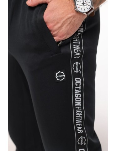 Spodnie dresowe Octagon UTAH Stripe czarne