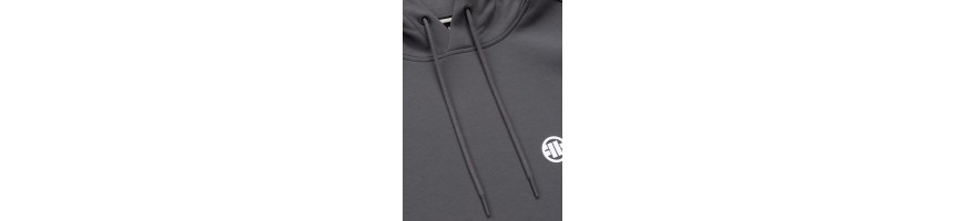 Bluza Pitbull West coast Charger Small Logo kaptur grafitowa