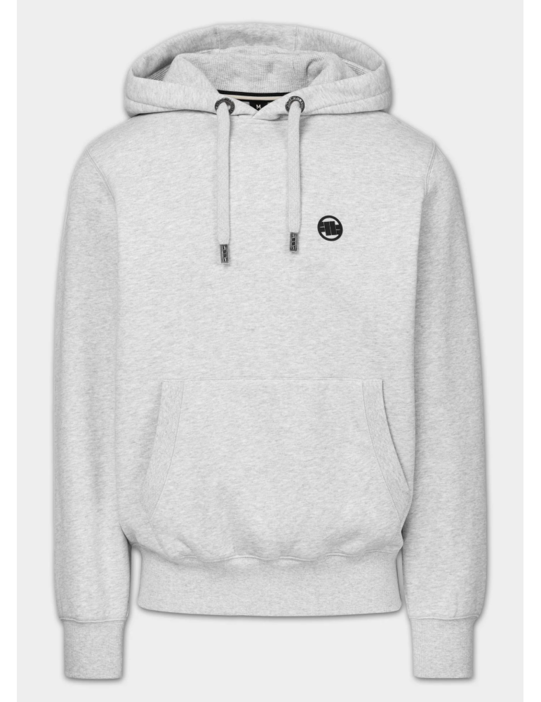 Bluza Pitbull West Coast Small logo kaptur szara
