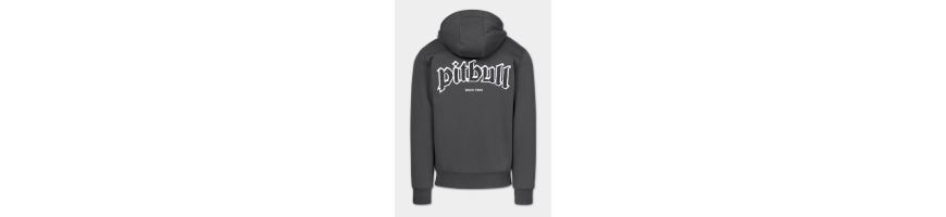 Bluza Pitbull West Coast Ruffin Ring rozpinana szara