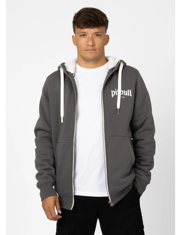 Bluza Pitbull West Coast Ruffin Ring rozpinana szara