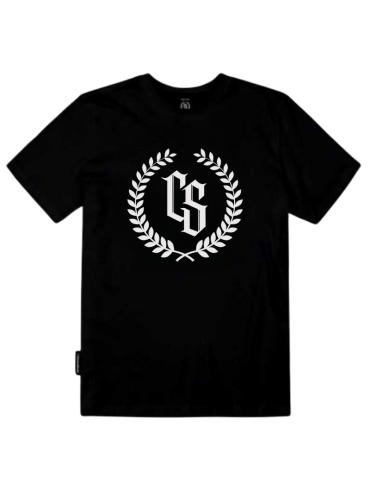 T-shirt Ciemna Strefa czarny/biały laur