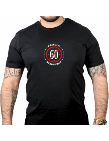 T-shirt Ciemna Strefa Stop 60 Statystyka czarny