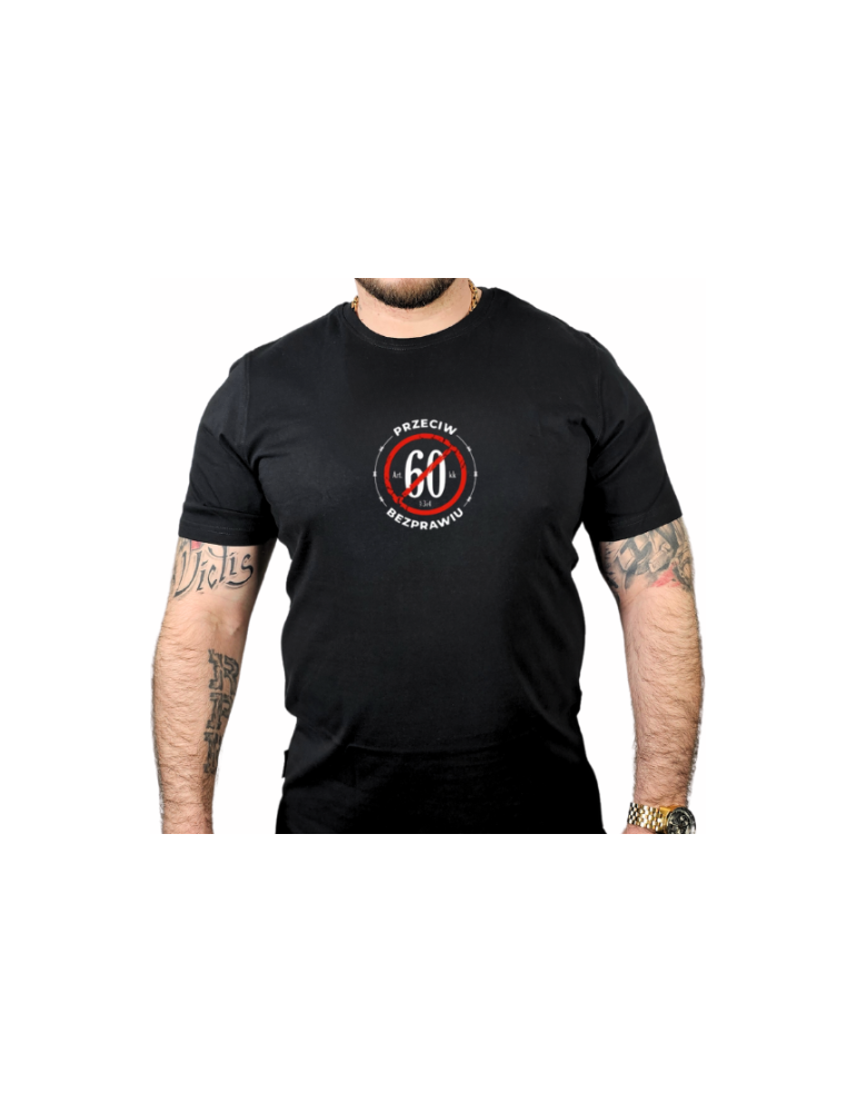 T-shirt Ciemna Strefa Stop 60 Statystyka czarny