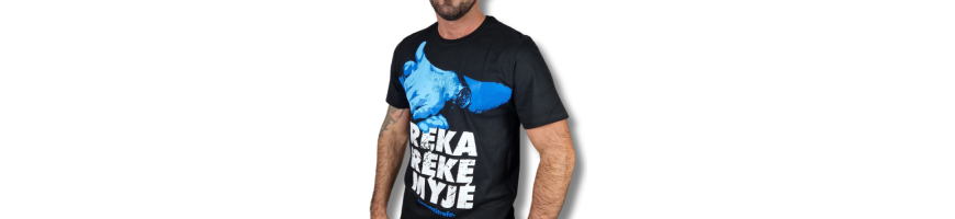 T-shirt Ciemna Strefa Ręka Ręke Myje czarny
