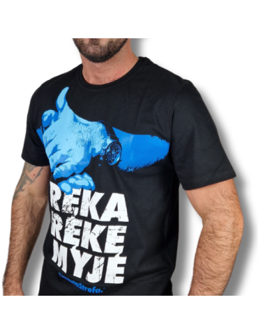 T-shirt Ciemna Strefa Ręka Ręke Myje czarny