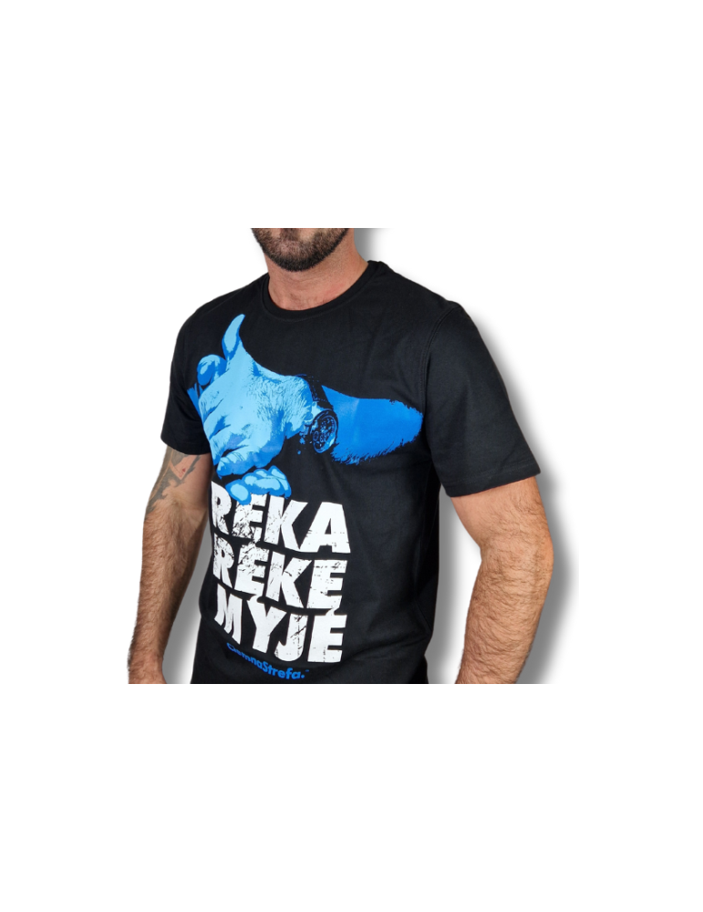 T-shirt Ciemna Strefa Ręka Ręke Myje czarny