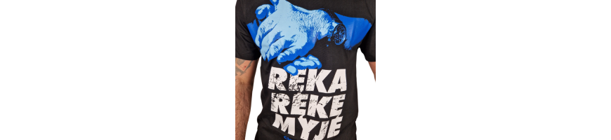 T-shirt Ciemna Strefa Ręka Ręke Myje czarny