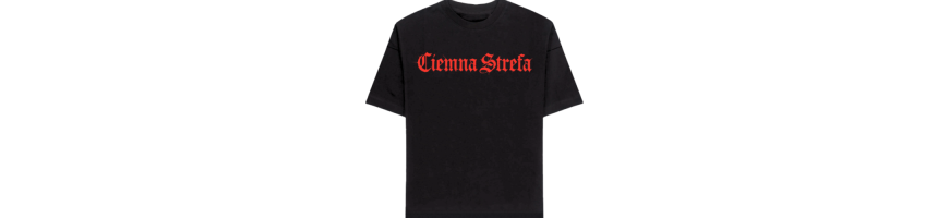 T-shirt Ciemna Strefa Czarno Czerwony Gotyk