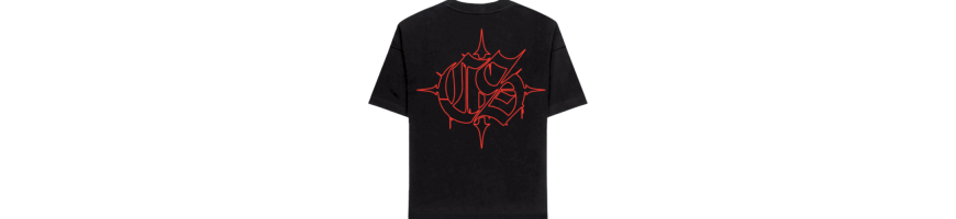 T-shirt Ciemna Strefa Czarno Czerwony Gotyk
