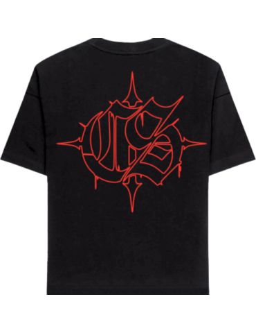 T-shirt Ciemna Strefa Czarno Czerwony Gotyk
